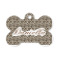 Leopard Print Bone Shaped Dog ID Tag - Small (Personalized)