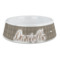 Leopard Print Plastic Dog Bowl - Large (Personalized)