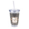 Leopard Print 16oz Double Wall Acrylic Tumbler with Lid & Straw - Full Print (Personalized)