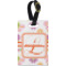 Leopard Print Plastic Luggage Tag - Rectangular w/ Name and Initial