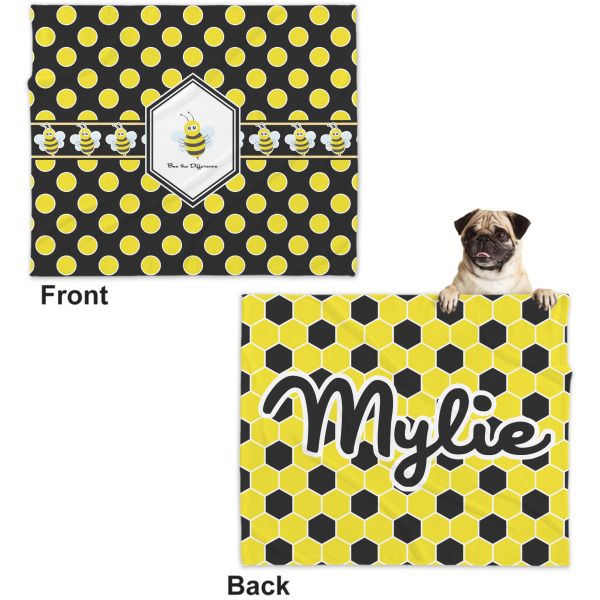 Custom Design - Microfleece Dog Blanket - Large- Front & Back