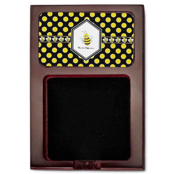 Custom Design - Red Mahogany Sticky Note Holder - Flat