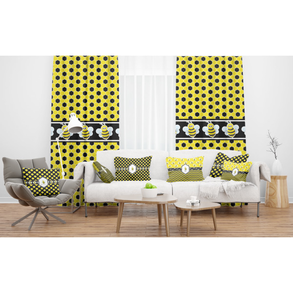 Custom Design - Sheer and Custom Curtains in Room with Matching Pillows