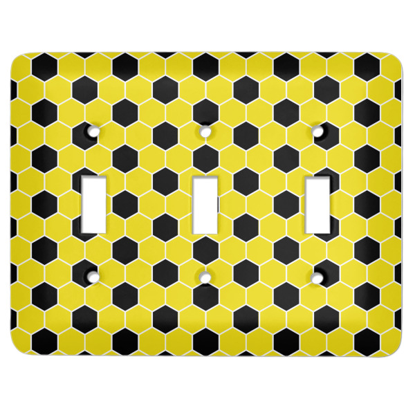 Custom Honeycomb Light Switch Cover (3 Toggle Plate)