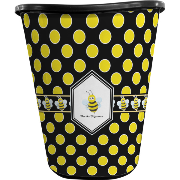 Custom Design - Waste Basket - Black - Front