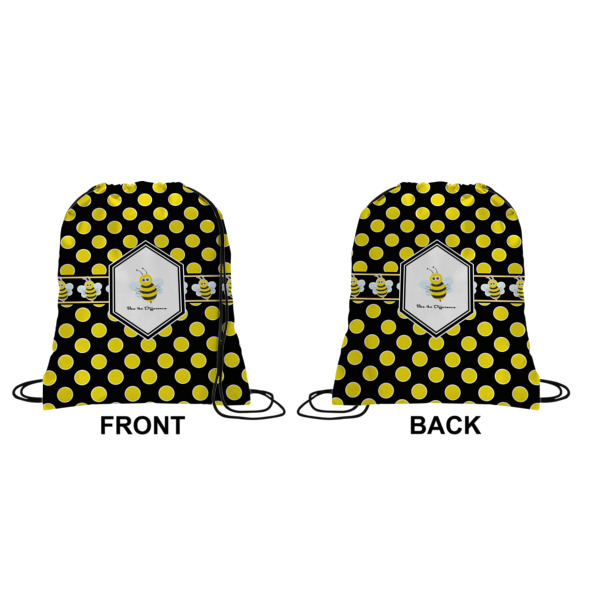 Custom Design - Drawstring Backpack Front & Back Small