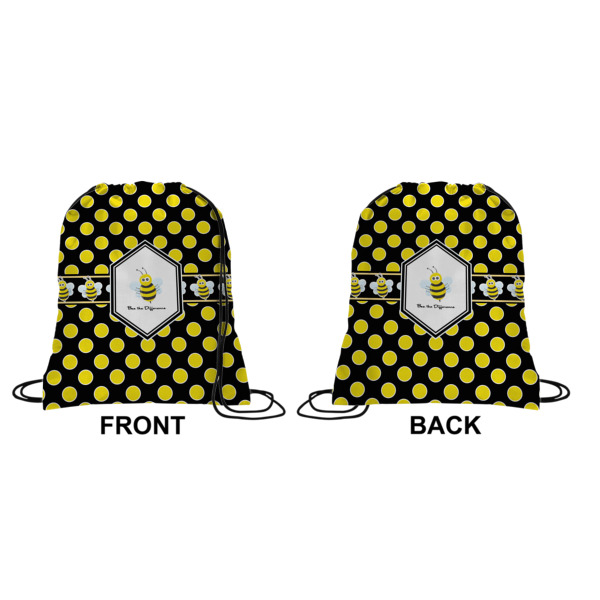 Custom Design - Drawstring Backpack Front & Back Medium
