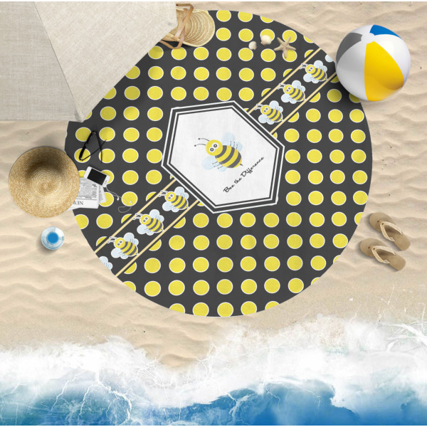Custom Design - Round Beach Towel Lifestyle