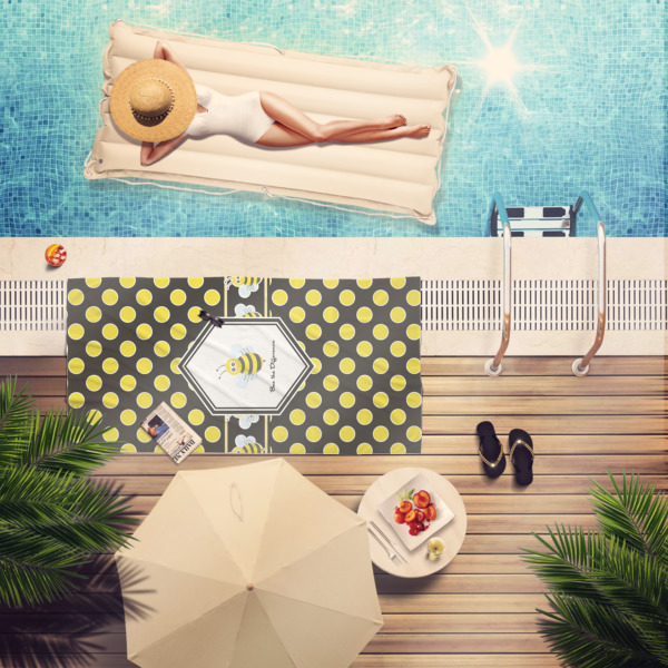 Custom Design - Beach Towel - Lifestyle at Pool