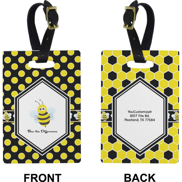 Custom Design - Rectangle Luggage Tag (Front + Back)