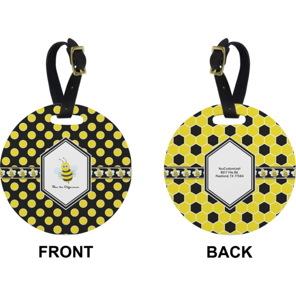 Custom Design - Circle Luggage Tag (Front + Back)
