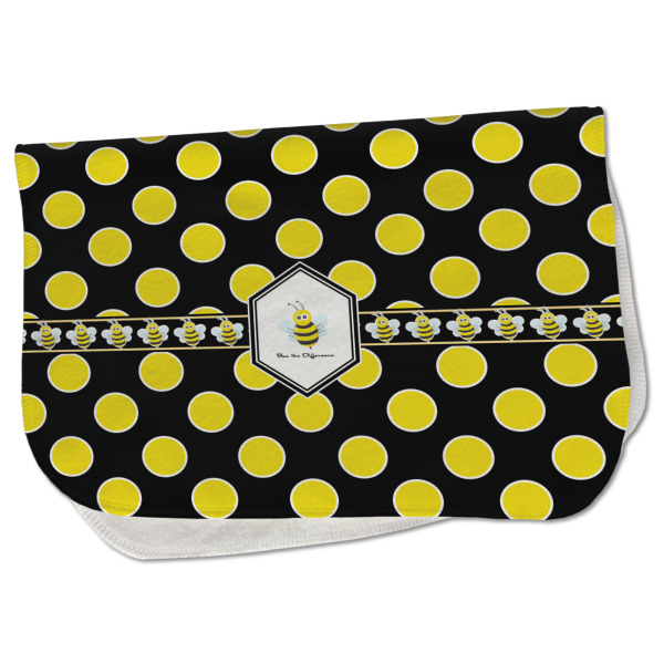 Custom Honeycomb Burp Cloth - Fleece w/ Name or Text