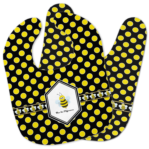Custom Honeycomb Baby Bib w/ Name or Text