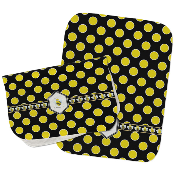 Custom Design - Two Rectangle Burp Cloths - Open & Folded