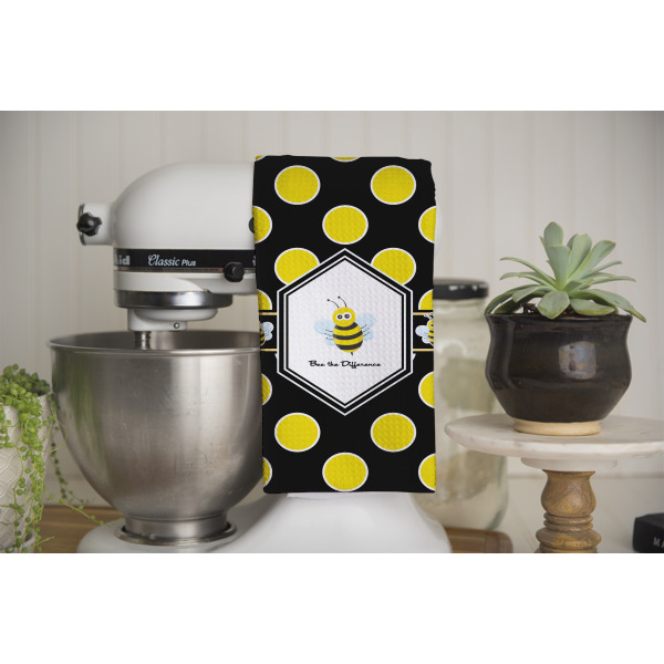 Custom Design - Waffle Weave Towel - Full Color Print - Lifestyle Image