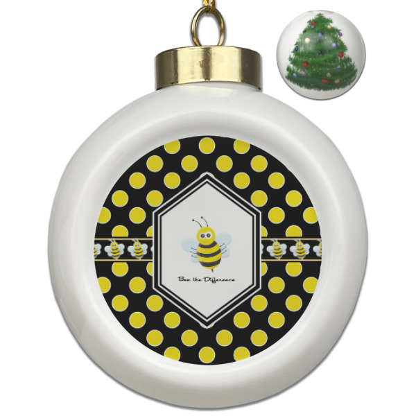 Custom Design Your Own Ceramic Ball Ornament - Christmas Tree