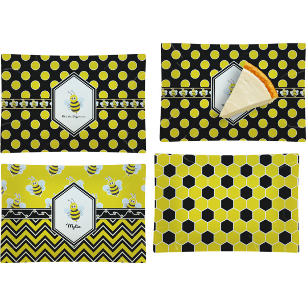 Custom Design - Set of Rectangular Appetizer / Dessert Plates