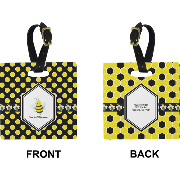 Custom Design - Square Luggage Tag (Front + Back)