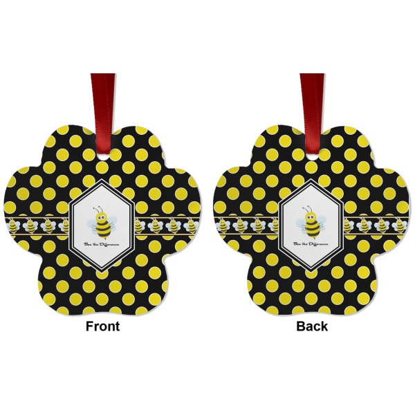 Custom Design - Metal Paw Ornament - Front and Back