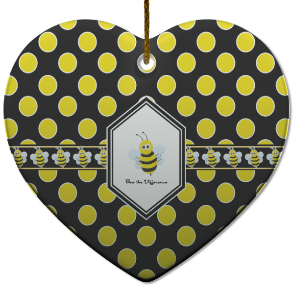Custom Design - Ceramic Flat Ornament - Heart (Front)