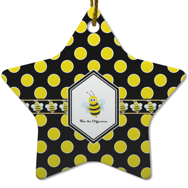 Custom Design - Ceramic Flat Ornament - Star (Front)