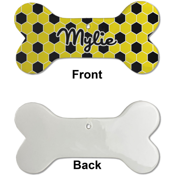 Custom Design - Ceramic Flat Ornament - Bone Front & Back Single Print (APPROVAL)