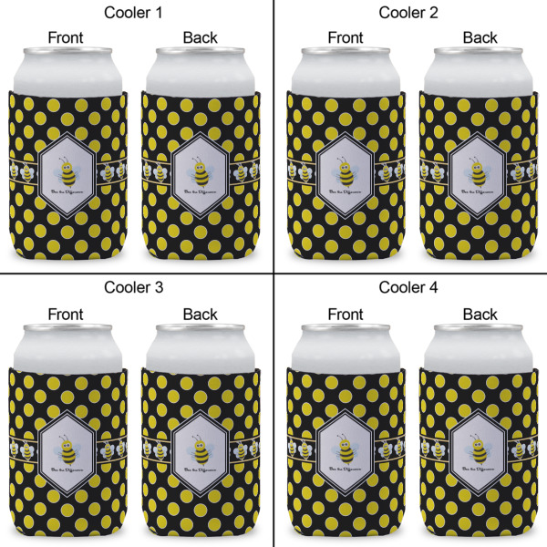 Custom Design - Can Cooler - Standard 12oz - Set of 4 - Front & Back