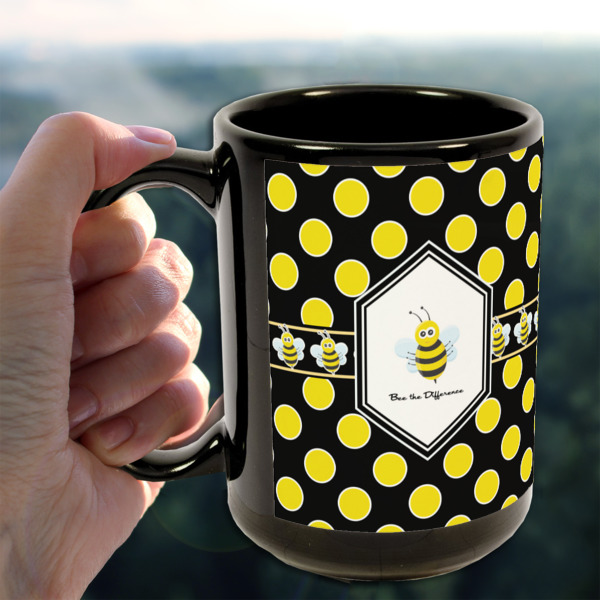 Custom Design - 15oz. Black Mug - Lifestyle