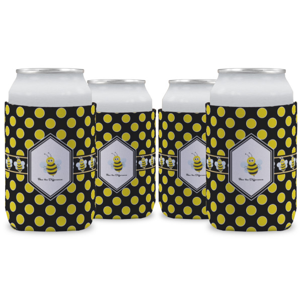 Custom Honeycomb Can Cooler (12 oz) - Set of 4 w/ Name or Text