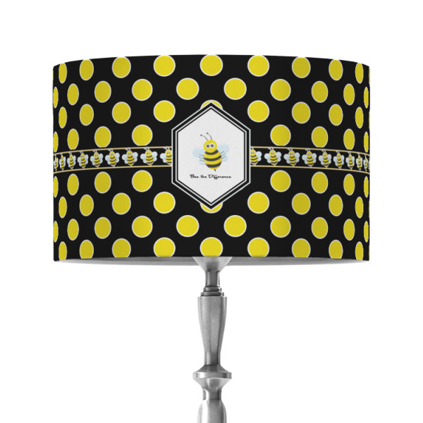 Custom Design - 12" Drum Lampshade - ON STAND (Fabric)