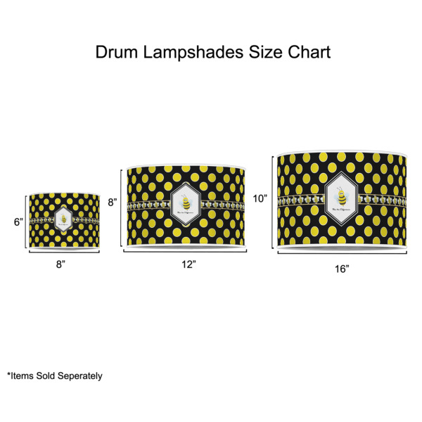 Custom Design - Drum Lampshades - Sizing Chart