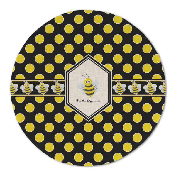 Custom Honeycomb Round Linen Placemat (Personalized)