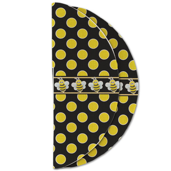 Custom Design - Round Linen Placemats - HALF FOLDED (double sided)