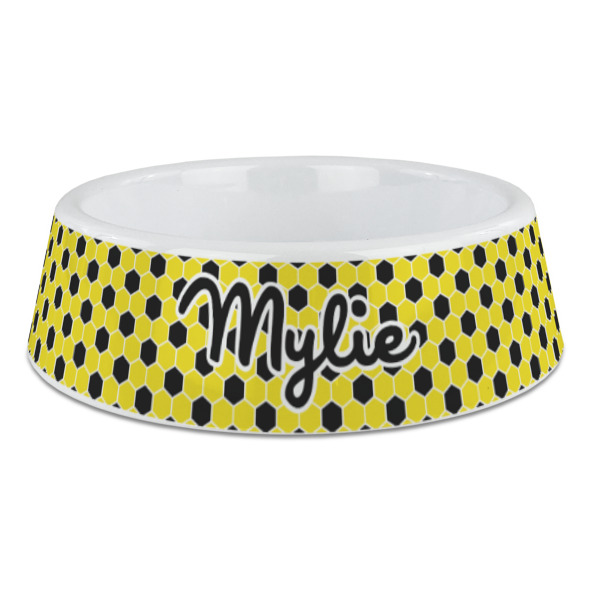 Custom Honeycomb Plastic Dog Bowl - Large (Personalized)