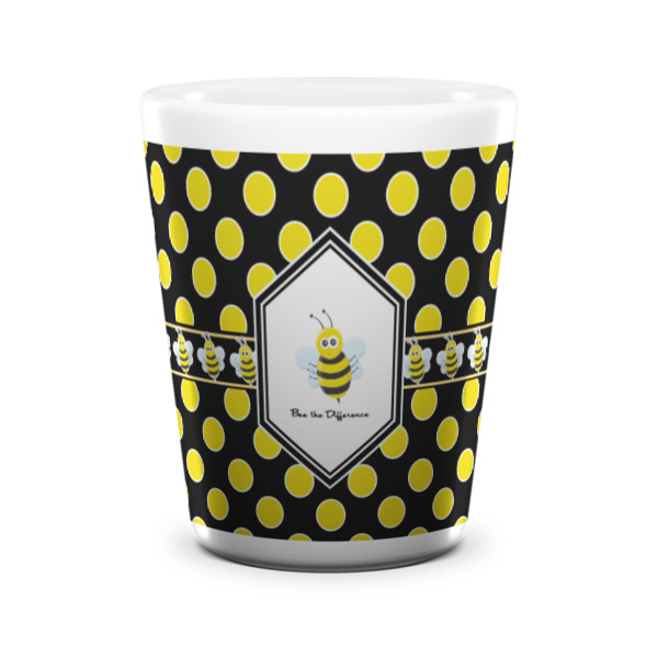 Custom Design - Ceramic Shot Glass - White - Front