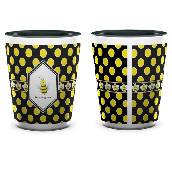Custom Design - Ceramic Shot Glass - Two Tone - Front & Back