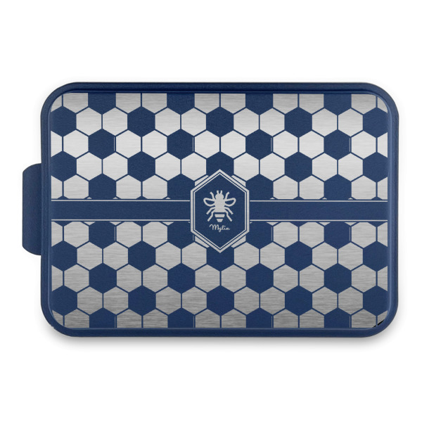Custom Honeycomb Aluminum Baking Pan with Navy Lid (Personalized)