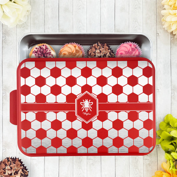 Custom Design - Aluminum Baking Pan - Red Lid - LIFESTYLE