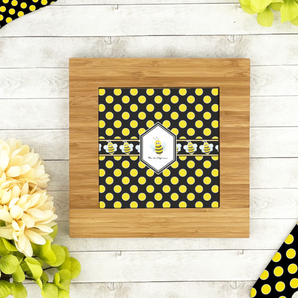 Custom Design - Bamboo Trivet with 6" Tile - LIFESTYLE