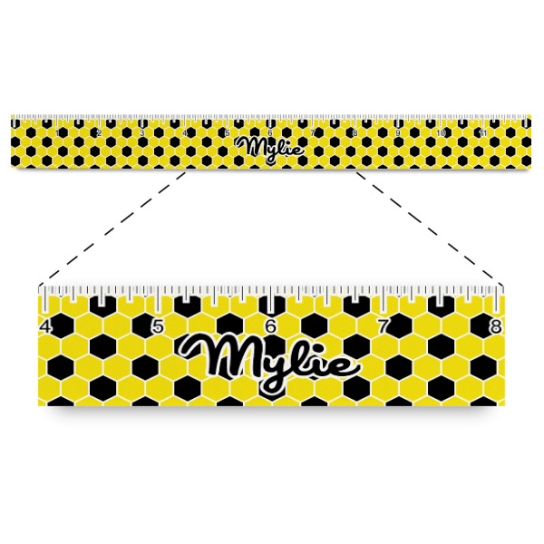 Custom Honeycomb Plastic Ruler - 12" (Personalized)