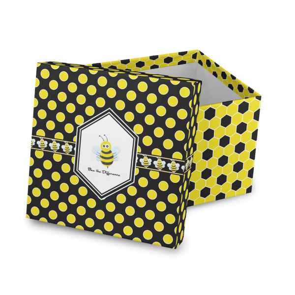Custom Honeycomb Gift Box with Lid - Canvas Wrapped (Personalized)