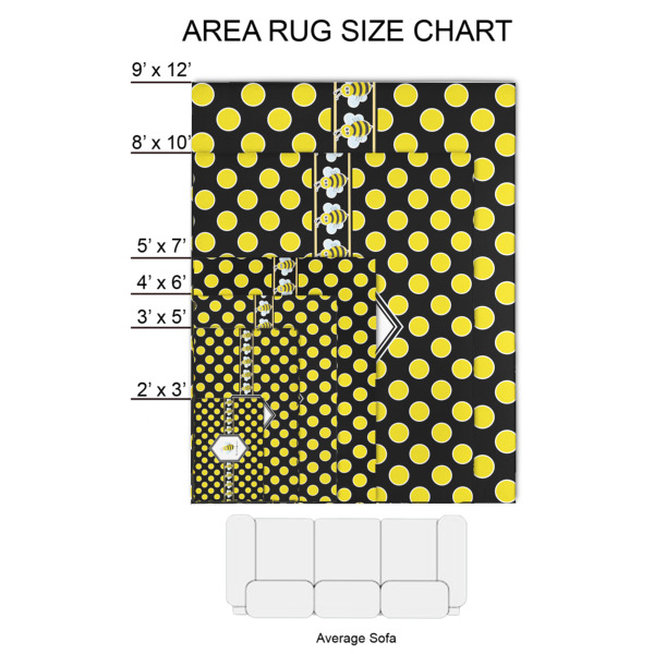 Custom Design - 2'x3' Indoor Area Rugs - Size Chart