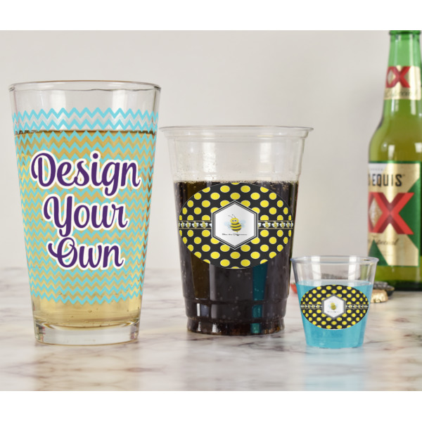 Custom Design - Pint Glass - Full Fill w Transparency - In Context
