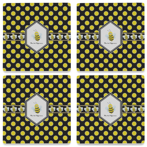 Custom Design - Set of 4 Stone Coasters - See All 4 View