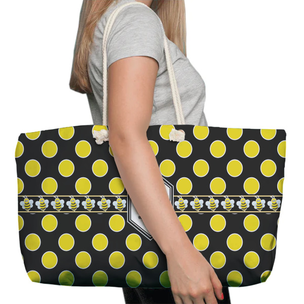 Custom Design - Large Rope Tote Bag - In Context View