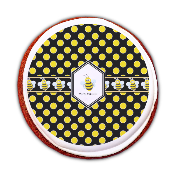 Custom Design - Printed Icing Circle - Medium - On Cookie