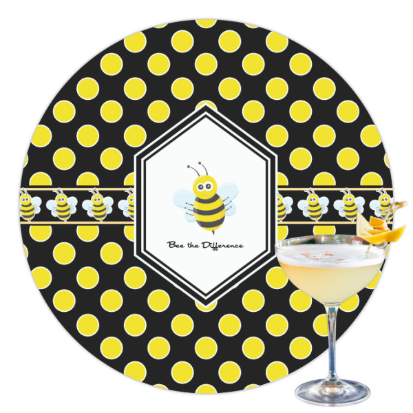 Custom Honeycomb Printed Drink Topper - 3.5" (Personalized)