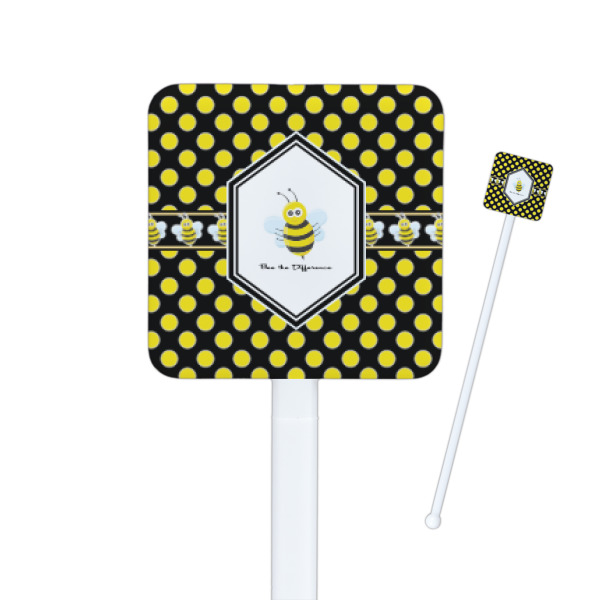Custom Honeycomb Square Plastic Stir Sticks (Personalized)