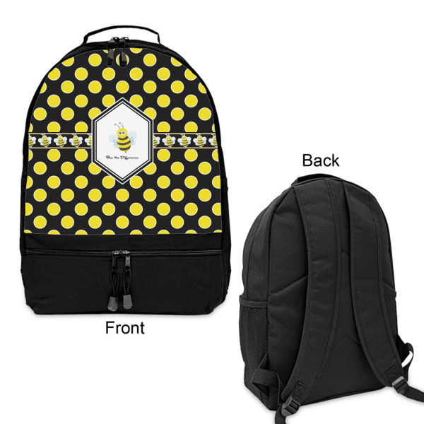 Custom Design - Large Backpack - Black - Front & Back View