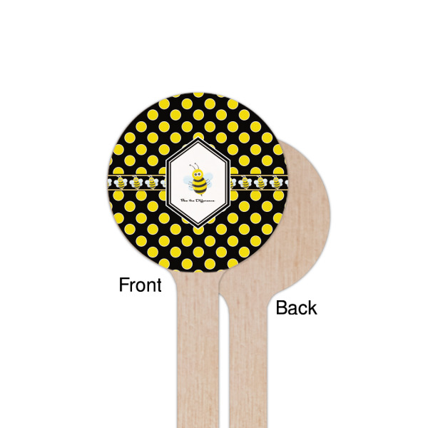 Custom Design - Wooden 7.5" Stir Stick - Round - Single Sided - Front & Back